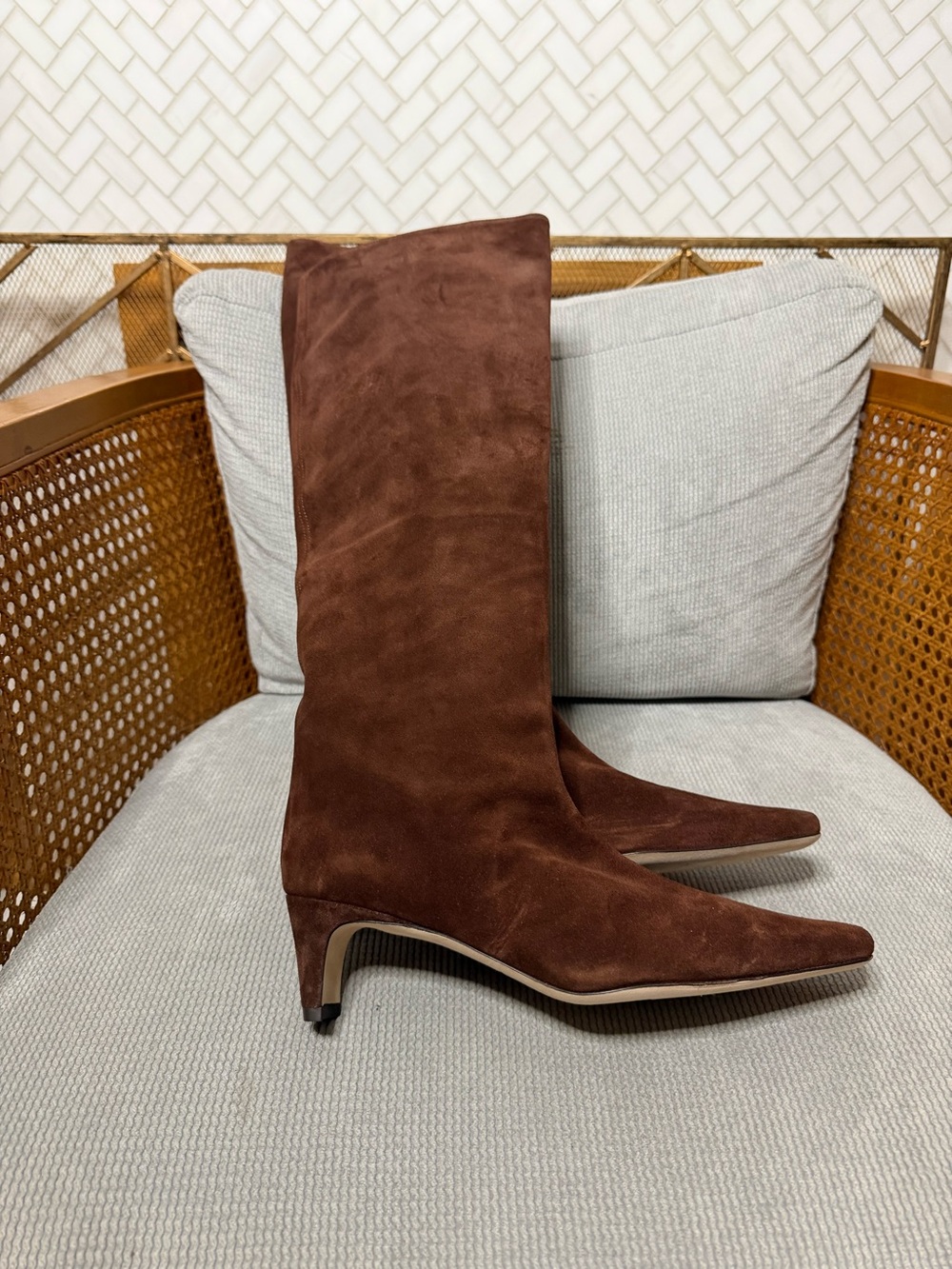 STAUD Wally Suede knee high boots - Picture 4 of 9